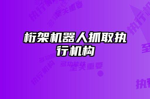 桁架機(jī)器人抓取執(zhí)行機(jī)構(gòu)