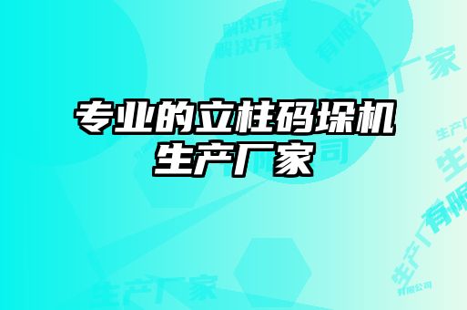 專業(yè)的立柱碼垛機生產廠家