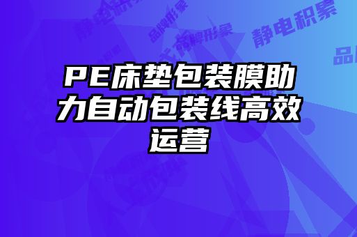 PE床墊包裝膜助力自動包裝線高效運(yùn)營